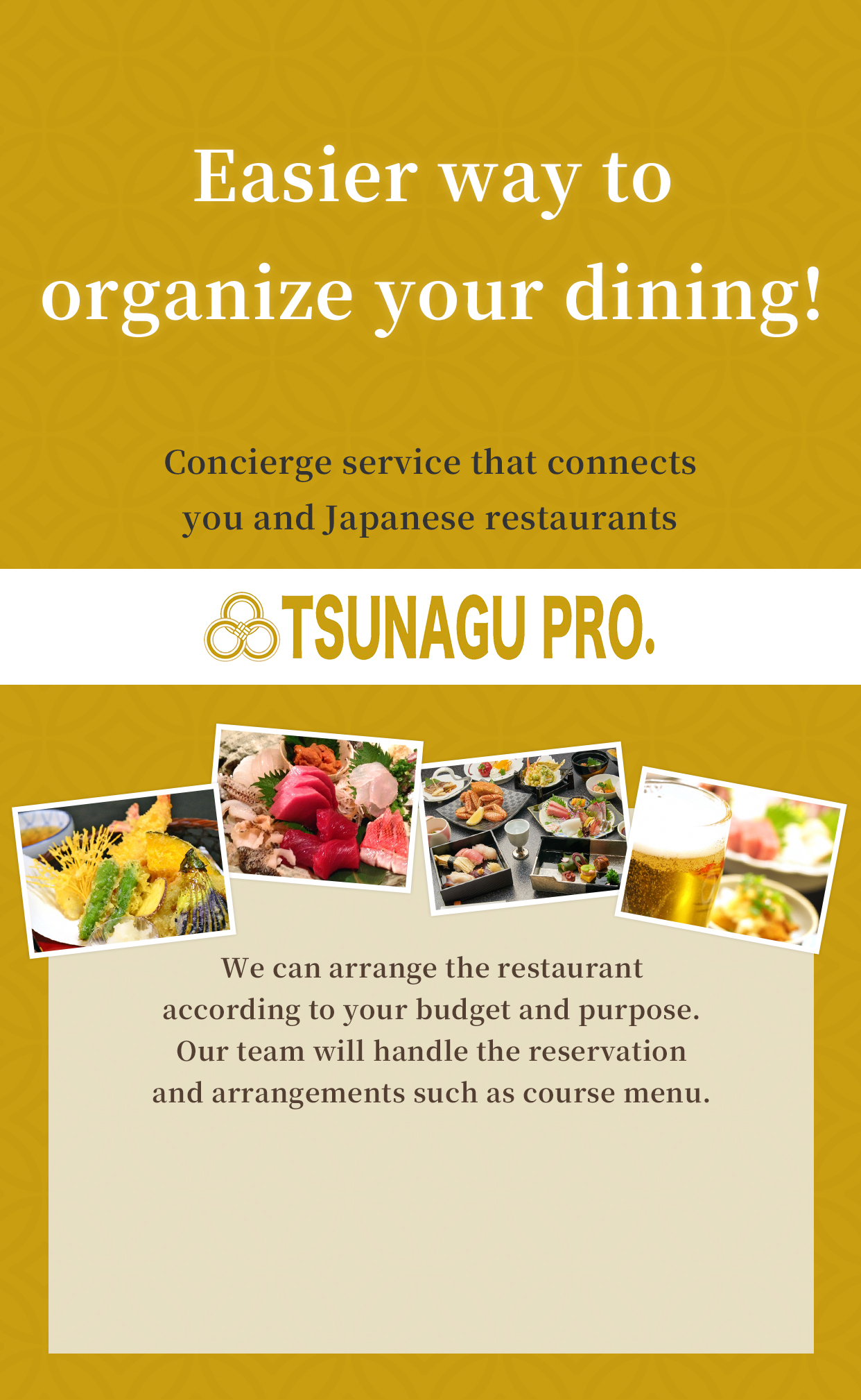 Easier way to organize your dining!